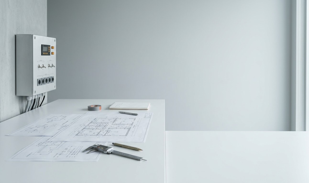 Teknik çizim ve mimari planlar üzerinde çalışan mühendislik ekibi